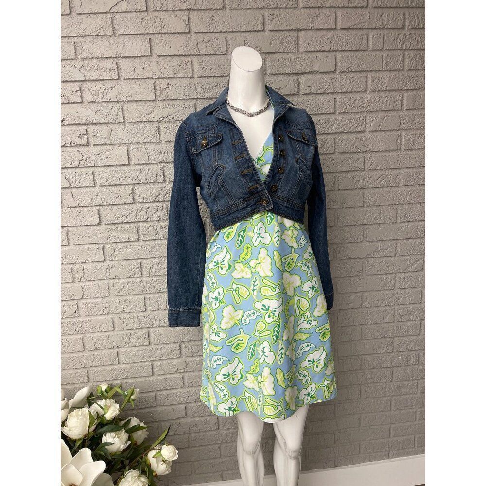 L.e.i Girls Cropped Denim Jacket Size S (Juniors)